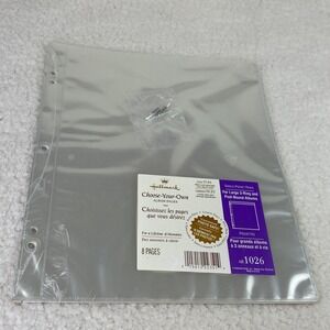 Hallmark Choose-Your-Own Album Pages AR1026 8 Single-Pocket Post-Bound 3-Ring